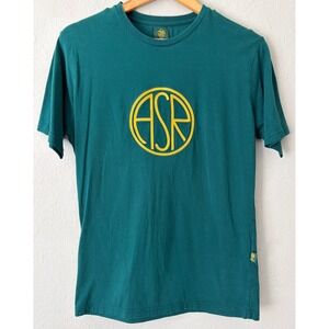 AS Roma Mens Teal Green Graphic Logo T-Shirt Size M Official Soccer Football Tee